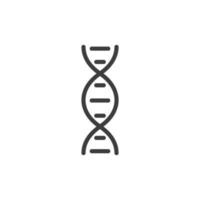 Vector sign of the DNA Helix symbol is isolated on a white background. DNA Helix icon color editable.