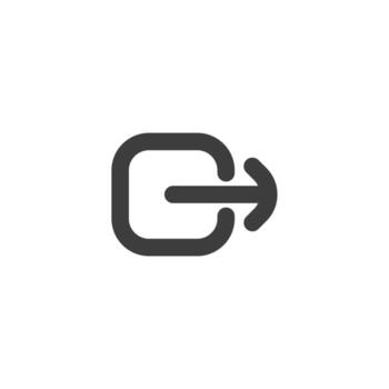 Vector sign of the External link symbol is isolated on a white background. External link icon color editable.