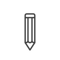 Vector sign of the pencil symbol is isolated on a white background. pencil icon color editable.