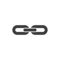 Vector sign of the link symbol is isolated on a white background. link icon color editable.