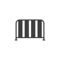 Vector sign of the Fence symbol is isolated on a white background. Fence icon color editable.