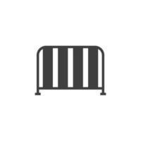 Vector sign of the Fence symbol is isolated on a white background. Fence icon color editable.