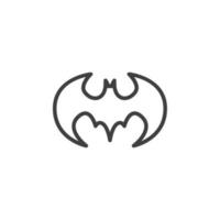 Vector sign of the bat symbol is isolated on a white background. bat icon color editable.