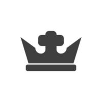 Vector sign of the Crown symbol is isolated on a white background. Crown icon color editable.