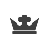 Vector sign of the Crown symbol is isolated on a white background. Crown icon color editable.