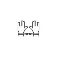 Vector sign of the prison symbol is isolated on a white background. prison icon color editable.