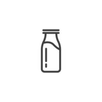 el signo vectorial del símbolo de la botella de leche está aislado en un fondo blanco. color de icono de botella de leche editable. vector