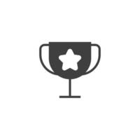 Vector sign of the Trophy symbol is isolated on a white background. Trophy icon color editable.