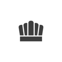 Vector sign of the Chef Hat symbol is isolated on a white background. Chef Hat icon color editable.