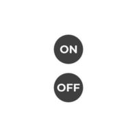 Vector sign of the On off symbol is isolated on a white background. On off icon color editable.