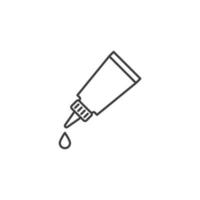 Vector sign of the glue symbol is isolated on a white background. glue icon color editable.