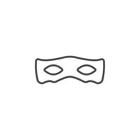 Vector sign of the anonymous mask symbol is isolated on a white background. anonymous mask icon color editable.