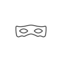 Vector sign of the anonymous mask symbol is isolated on a white background. anonymous mask icon color editable.