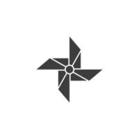 Vector sign of the pinwheel symbol is isolated on a white background. pinwheel icon color editable.