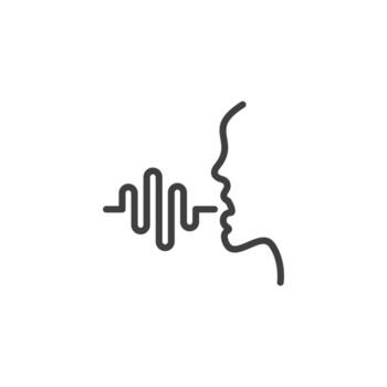 Vector sign of the Voice recognition concept symbol is isolated on a white background. Voice recognition concept icon color editable.