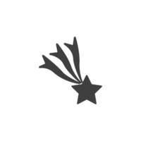 Vector sign of the Shooting Star symbol is isolated on a white background. Shooting Star icon color editable.