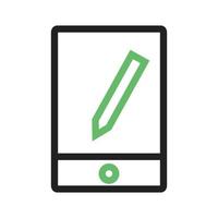 Smart Device Line Green and Black Icon vector