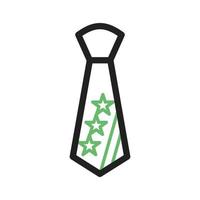 Tie Line Green and Black Icon vector