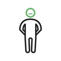 Stubborn Line Green and Black Icon vector