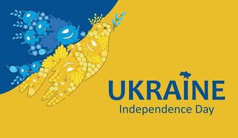 Anniversary banner Independence Day of Ukraine vector