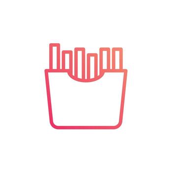 vector de papas fritas para la presentación del icono del símbolo del sitio web