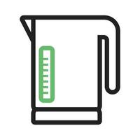 Electric Kettle Line Green and Black Icon vector