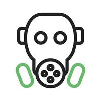 Poisonous Gas Line Green and Black Icon vector