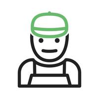 Mechanic Line Green and Black Icon vector