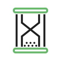 Timer Line Green and Black Icon vector