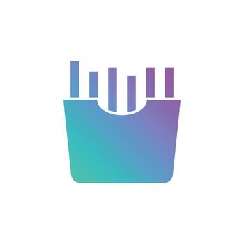 vector de papas fritas para la presentación del icono del símbolo del sitio web