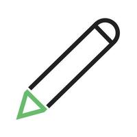 Edit Line Green and Black Icon vector