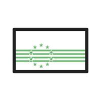 línea de cabo verde icono verde y negro vector