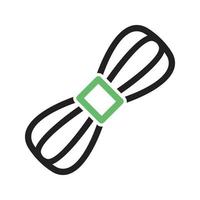 Yarn Line Green and Black Icon vector