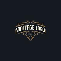 Vintage or Retro Label Badge for Apparel Logo. Classic Clothing Badge Design vector