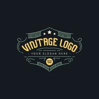 logotipo de vector retro vintage para banner