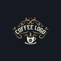 coffee label with retro style or vintage vector