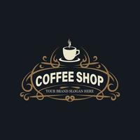 Coffee Shop Logo, Badges and Labels Design Elements set. cafe vintage style object. retro vector illustration.