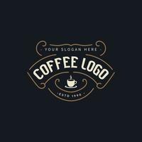 logotipo vintage de café con estilo retro vector