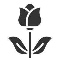 Flower icon solid vector illustration