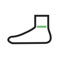 Foot Line Green and Black Icon vector