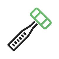 Mallet Line Green and Black Icon vector