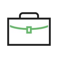 Briefcase Line Green and Black Icon vector