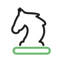 Unicorn Line Green and Black Icon vector