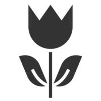 Flower icon solid vector illustration