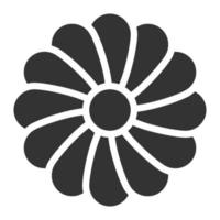 Daisy Flower icon solid vector illustration
