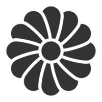 Daisy Flower icon solid vector illustration