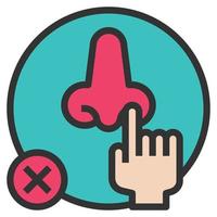 Do Not Touch Nose  Icon vector illustration