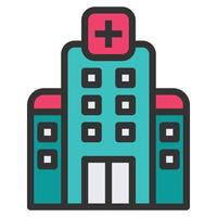 ilustración de vector de icono de hospital.