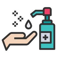 ilustración de vector de icono de lavado de manos