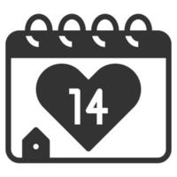 Calendar icon solid   vector illustration